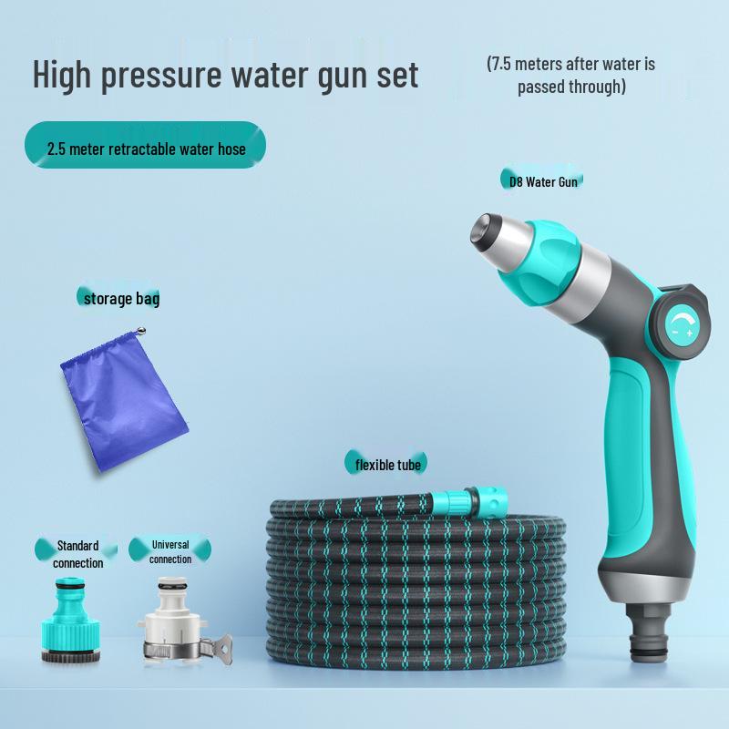 High-Pressure Water Gun: Garden Sprinkler & Floor Cleaner with Telescopic Hose