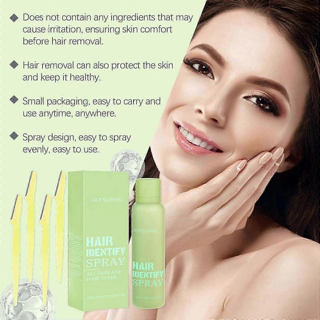 Gentle Facial Hair Removal Spray with Moisturizing Plant Extracts Precise, Safe, Easy to Use
