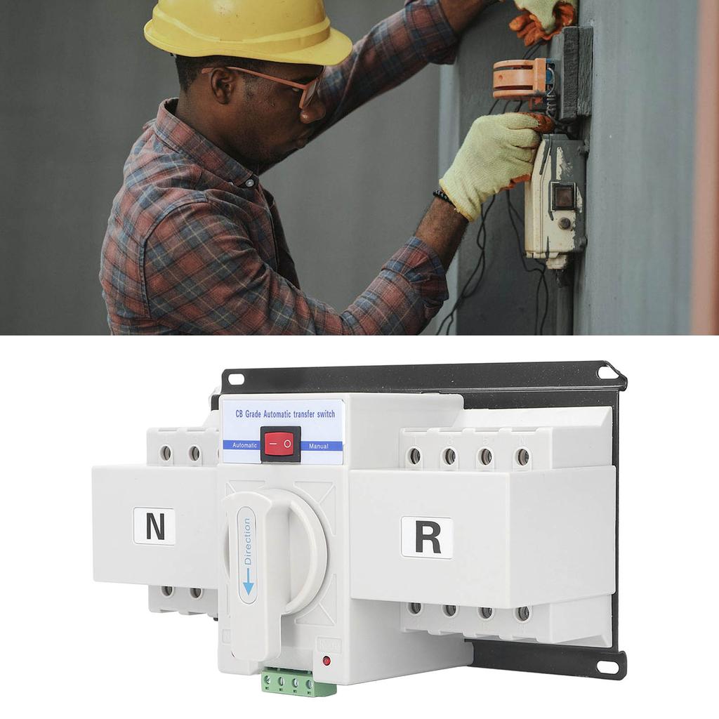 Двойной автоматический переключатель питания 400 В 63 А защита от короткого замыкания для домашнего строительства