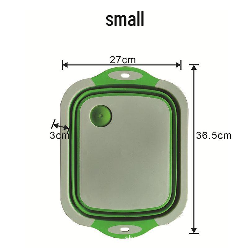 Foldable 6-in-1 Food Grade Cutting Board & Basin with Drainer