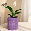 Planters for Balcony Decor 3D Printed Planter Small Good Vibes Only Flower Pot Niche Style Planter Cute Cactus Plant Container Desktop Home
