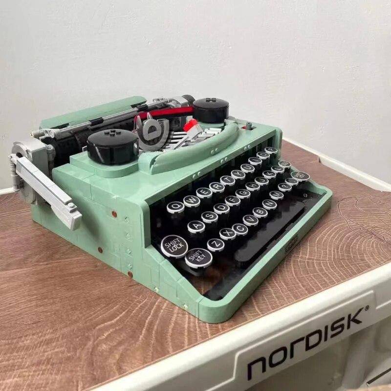 2078pcs Retro Typewriter Building Blocks Keyboard MOC 21327 Set Toys Bricks Writing Machine For Kids High Ideas Gift