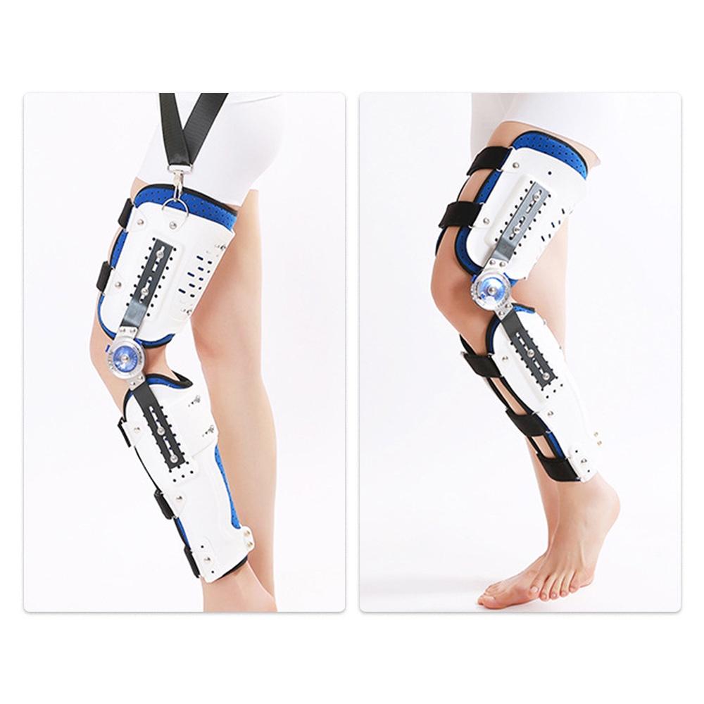 Orthopedic Knee Joint Support Adjustable Hinged Knee Leg Brace Protector Post Surgery Bone Orthosis Ligament Care Joint Support with Shoulder Strape