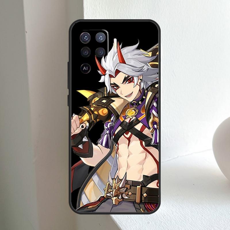Чехол Genshin Impact Аратаки Итто для OPPO A78 A98 A18 A38 A58 A5 A6 Pro A15 A17 A57 A16 A76 A96 A54 A74 A94 A40 A60 A80