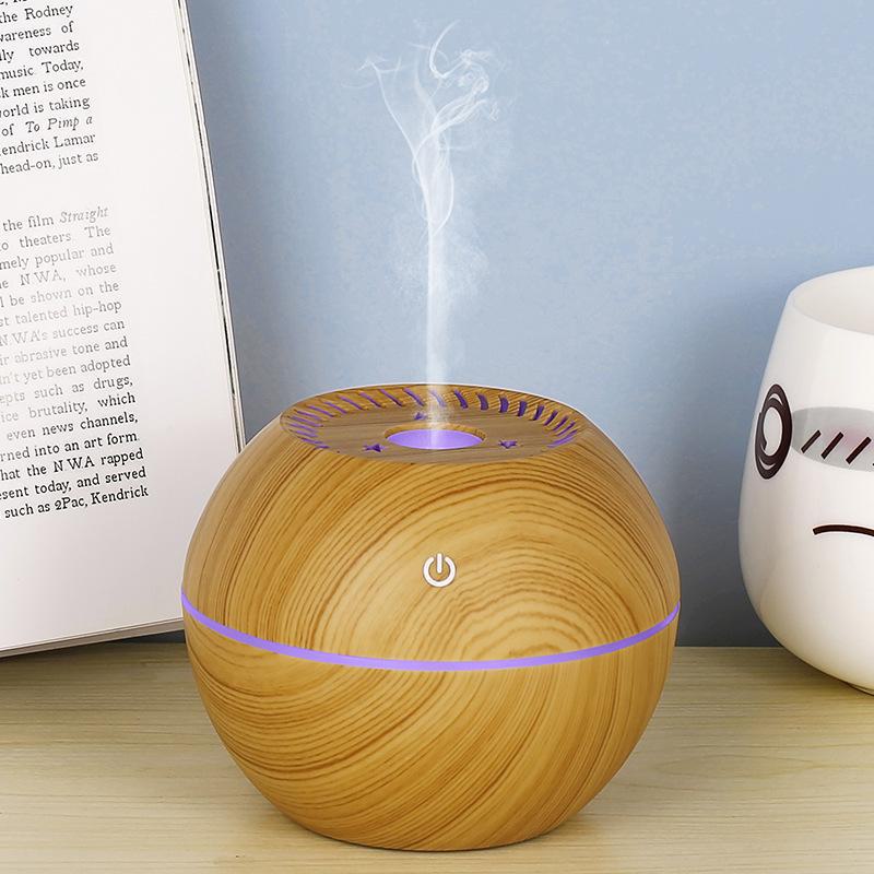 Креативный USB-увлажнитель воздуха с функцией ароматерапии и эффектом дыма и древесной фактуры с возможностью нанесения индивидуального логотипа