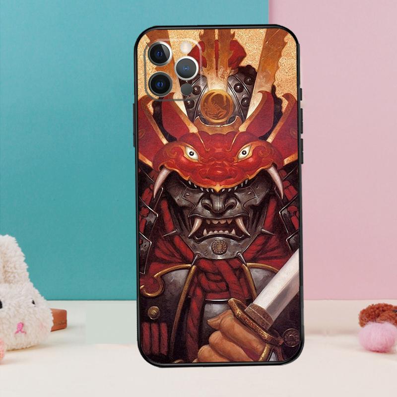 Japanese Samurai Case For iPhone 14 13 12 11 15 16 Pro Max X XR XS Max 14 Plus Soft Back Cover