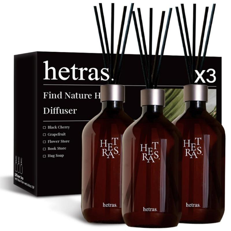 Hetras Premium Long-Lasting Home Fragrance Reed Diffuser Set 500ml × 3