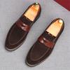 Fashion Luxury Fashion Men's Suede Leather Casual Shoes Male Flats Penny Loafter Homecoming Wedding Dress Prom Zapatillas Hombre