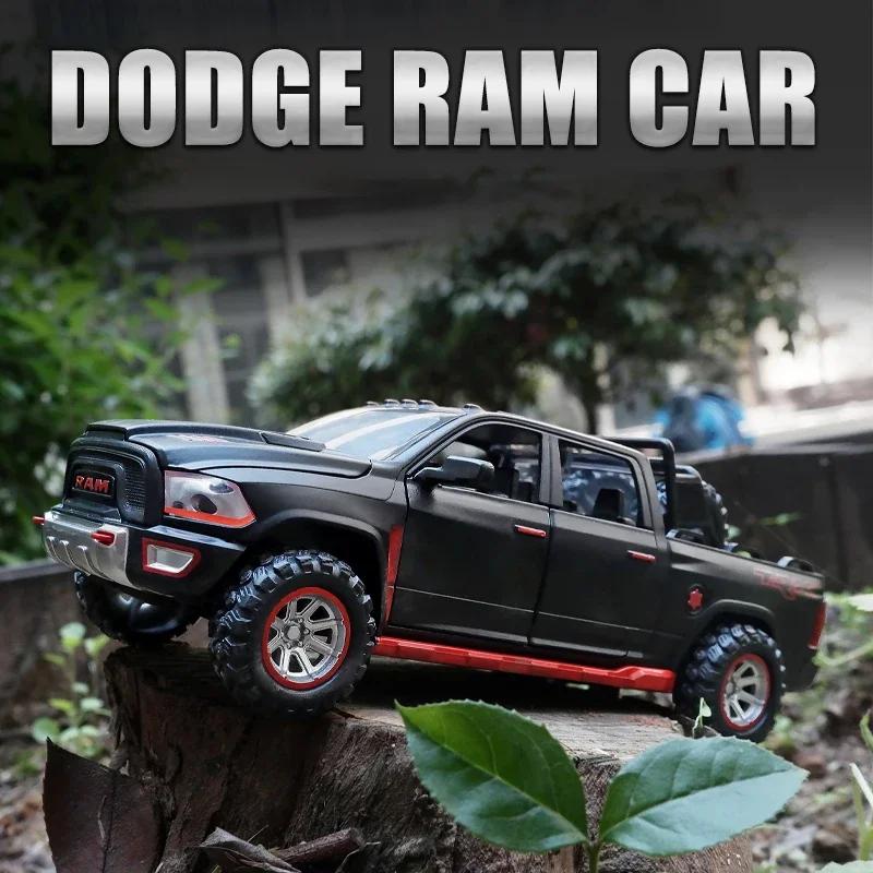 1:32 Ram TRX Pickup Simulation Alloy Car Model NewMetal Car Model Sound And Light Pull Back Childs Boy Toy Car Gifts E103