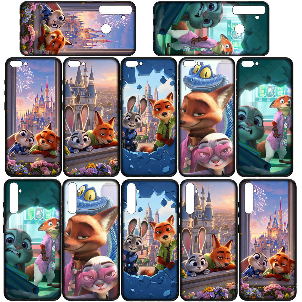 Phone Case for iPhone 17 16 15 Plus XR Huawei P30 P20 Lite Redmi Note 14 12 11 13 Pro Max OPPO A60 A80 A40 A18 Comics Nick Garys Judy Zootopia 2 Cover