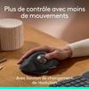 Souris ergonomique - sans fil - Logitech - MX ERGO S - Graphite