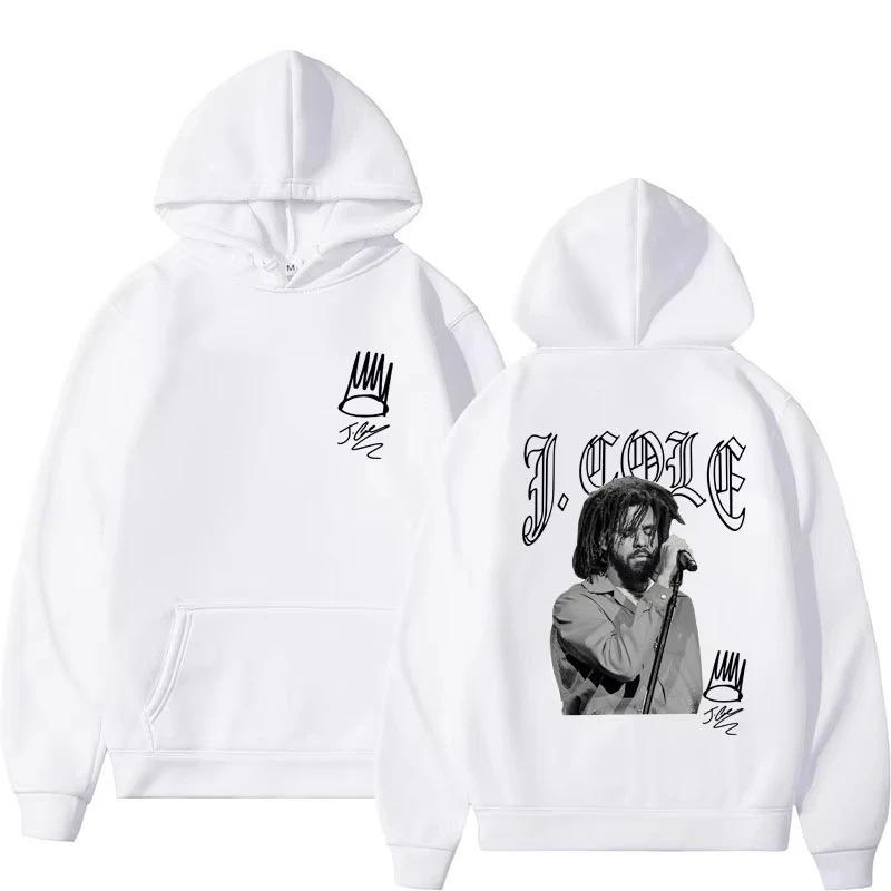 Худи с принтом хип-хоп исполнителя J Cole Модное мужское