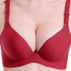 Женский бесшовный бюстгальтер больших размеров с чашкой AB, бюстгальтер пуш-ап с глубоким V-образным вырезом, сексуальное нижнее белье, мягкое нижнее белье