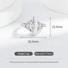 925 Sterling Silver Stylish Luxury 4 Carat Horse Eye Zircon Ring, Birthday Anniversary Wedding Party Gift, Ladies Jewelry