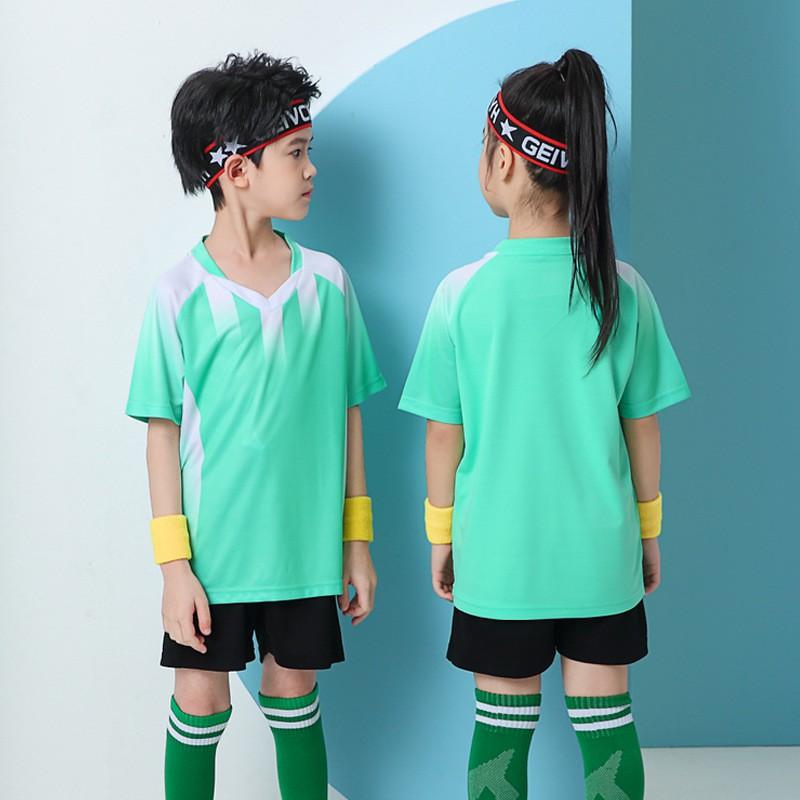 Kids Soccer Jersey Set Boys Short Sleeve Football Uniform Training Match Sportswear Children