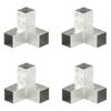 VidaXL Post Connector Set, 4 Pieces, Galvanized Metal Supports, 71x71 Mm, Y-Support for Beams and Posts 145458
