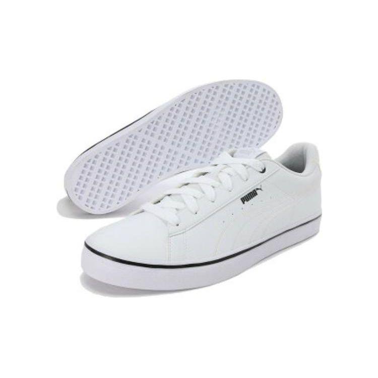 Puma Round Toe Comfortable Trendy Low-Top Sneakers Unisex Sneakers White 389908-01