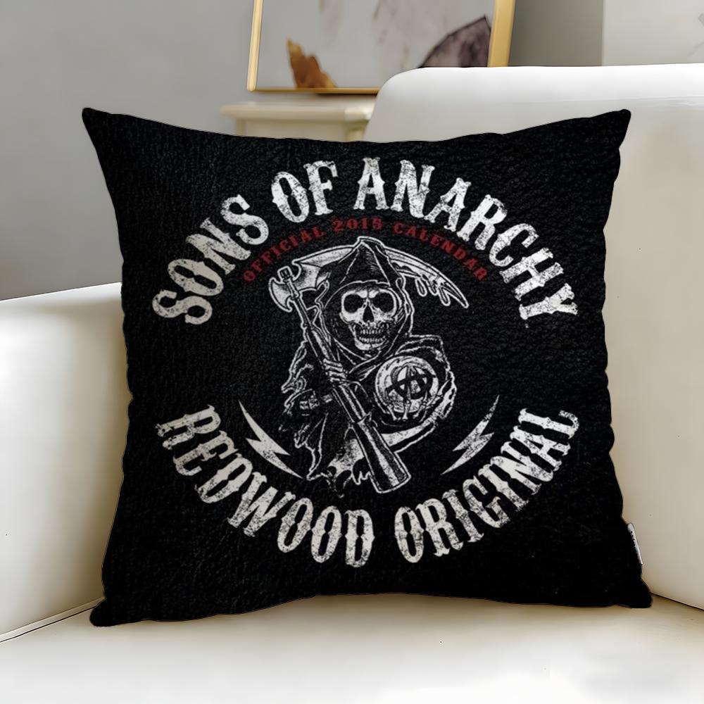 Hot Ssons of Anarchying Cushion Cover Soft EasyWash Pillow Case Versatile for Couch Bed Travel and Office