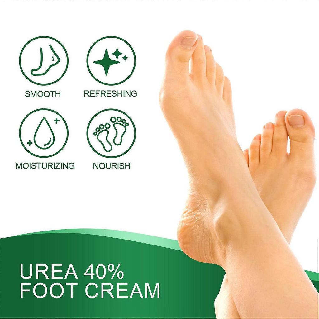 Tea Tree Oil Foot Cream for Dry Cracked Feet, Athletes Foot, Nail Fungus, Jock Itch, Ringworm, Cracked Heels and Itchy Skin - Foot Cream 200g less