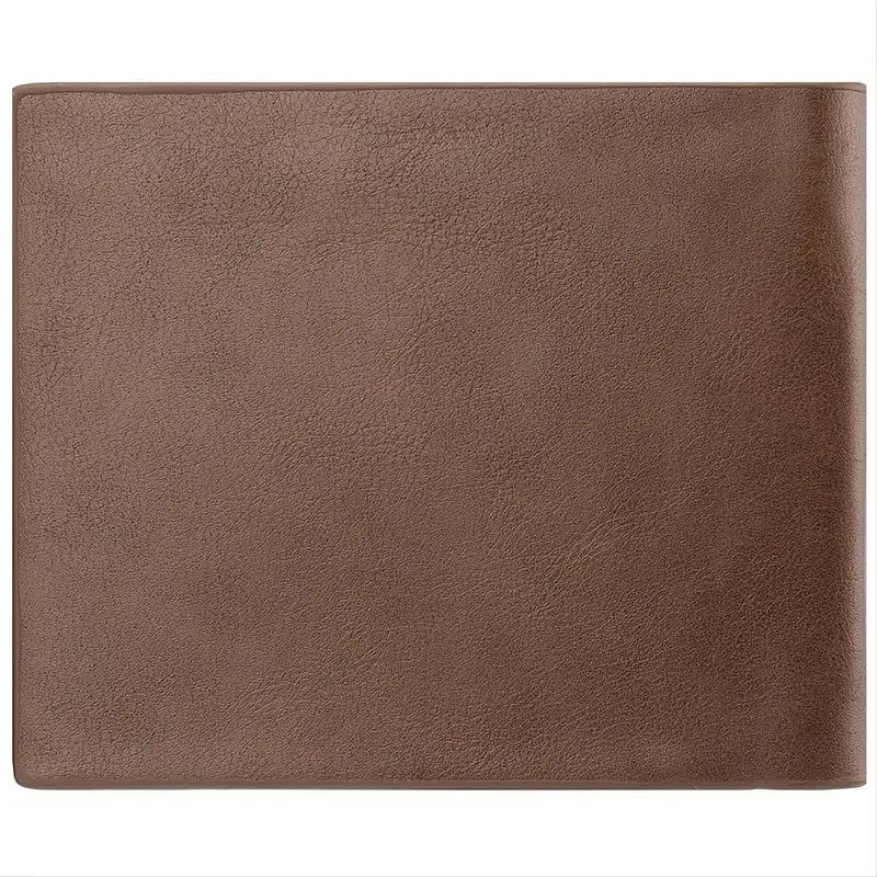 Мужской кошелек с рисунком головы оленя, классический 3D-тисненый дизайн, кожаный кошелек с тремя отделениями для карт