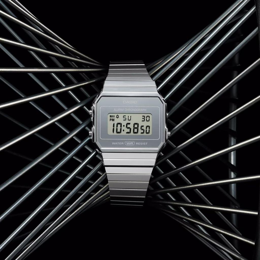 Casio Цифровые часы Винтажная серия Серебристые Женские A700WEV-7A