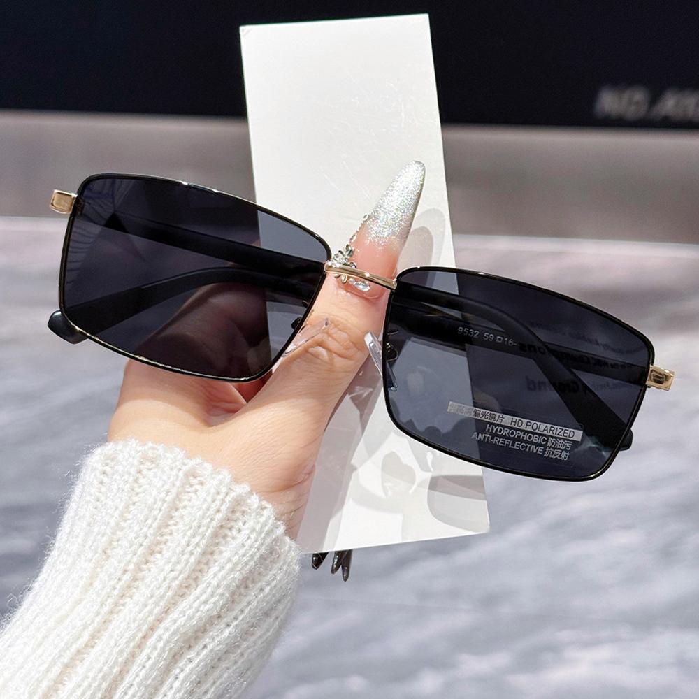 Metal Frame Polarized Sunglasses Man UV400 Lenses Lightweight Retro Square Sun Glasses Male Driving Shades Pilot Eyewear Goggles
