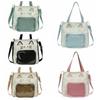 Nylon Transparent Pocket Zipper Bag Fashion Backpacks Pouch Bag Kawaii Cat Itabag  Children
