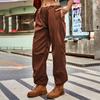 YYFS Women's Fashion Casual Solid Color Print Loose Trousers Pants & Capris
