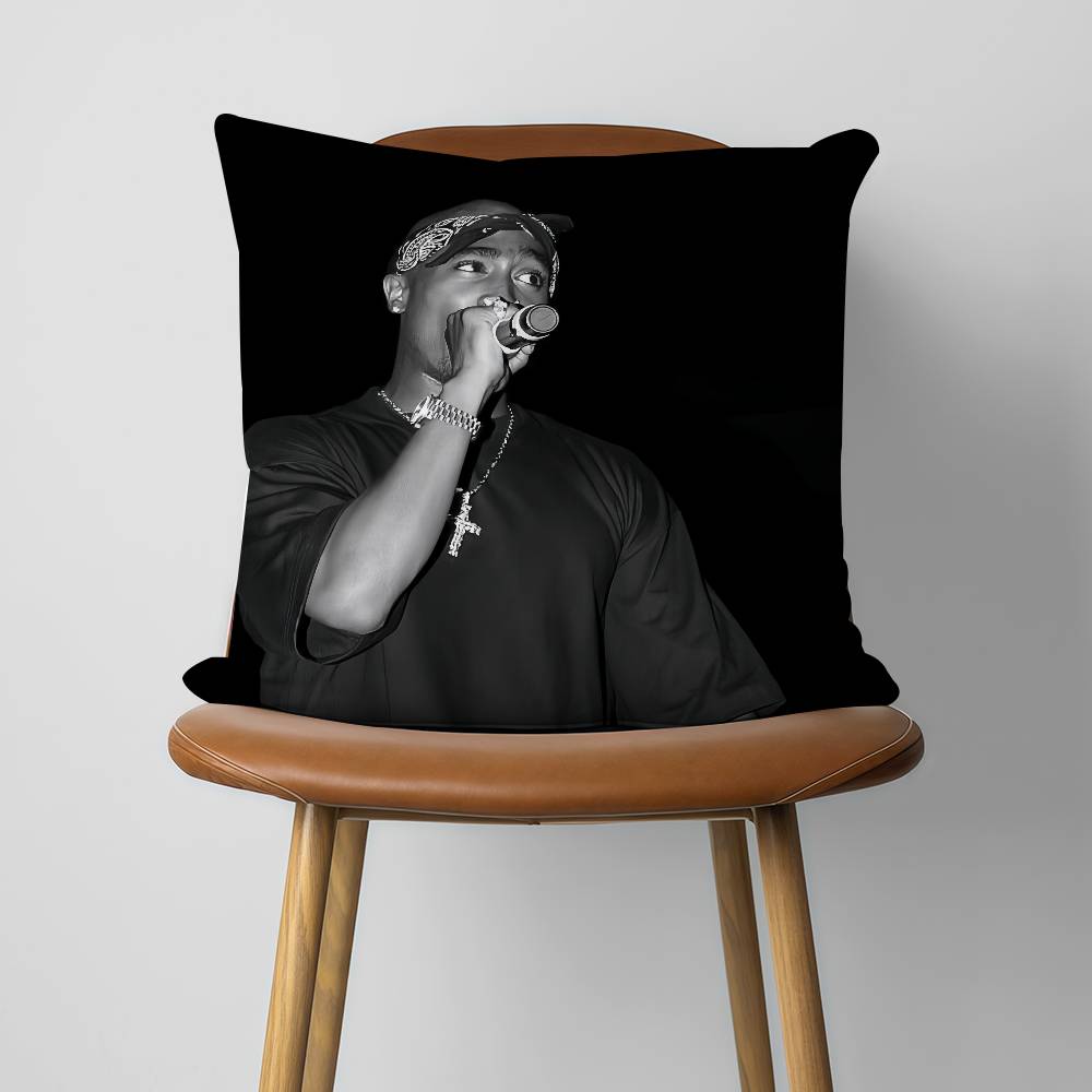 Подушка с принтом рэпера 2-2Pac All Eyez On Me 30x30 см 45x45 см Декор Защитные чехлы Удобная Мягкая Для дивана Гостиной Дома Офиса