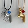 Pony-shaped Tassel Beads Necklaces Multi Tassel Cartoon Horse Necklaces  Female Accessories