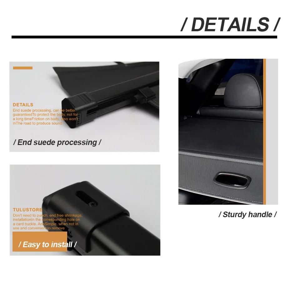Car Trunk Cargo Cover for Ford Explorer U625 ST 2020~2025 Luggage Storage Rear Boot Tray Security Shielding Shade Accessories