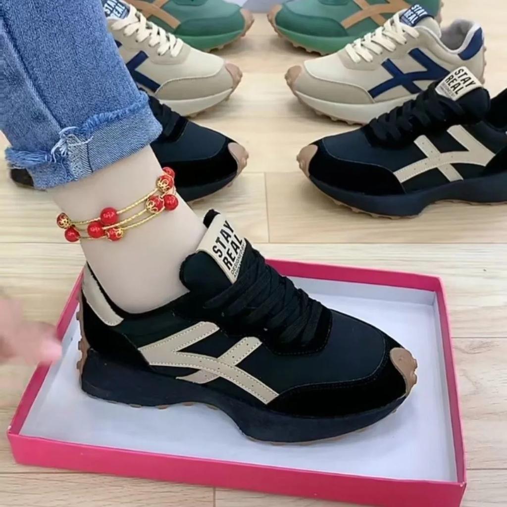 Spring Autumn New Luxury Shoes Casual Platform non slip footwear Fashion Running Sports Shoe Womens Thick soled Leather Sneakers