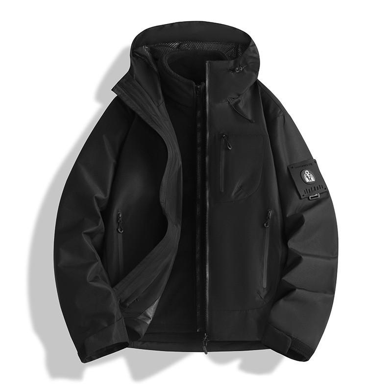 Men Women Waterproof Windproof Breathable Hiking Jacket With Hood Lightweight Outdoor Raincoat Trekking Camping Cycling