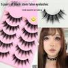 Five Pairs of Thick, Long, Naturally Curled False Eyelashes - Cartoon Barbie Style