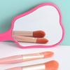 Plastic Tooth-shaped Mirror High-definition Portable Makeup Mirror Handheld Sector Mirror  Women