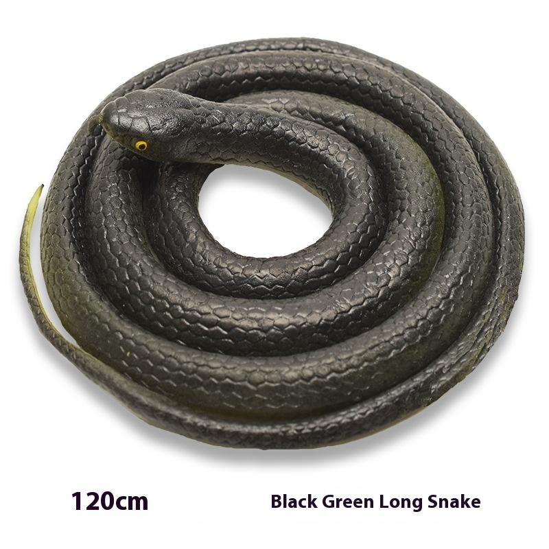 120см Хэллоуин Украшение Садовый Реквизит Розыгрыш Резиновые Змеи Реалистичные Резиновые Змеи Черная Мамба Змея Имитация Игрушка Драматический Реквизит