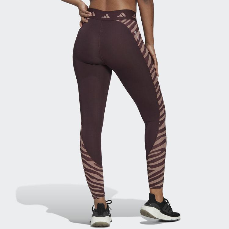 adidas Спортивные брюки женские бордовые умеренные IB3607