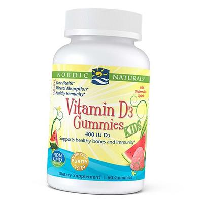 Жевательный Витамин Д3 для детей, Vitamin D3 Gummies Kids, 60таб Арбуз (36352036)