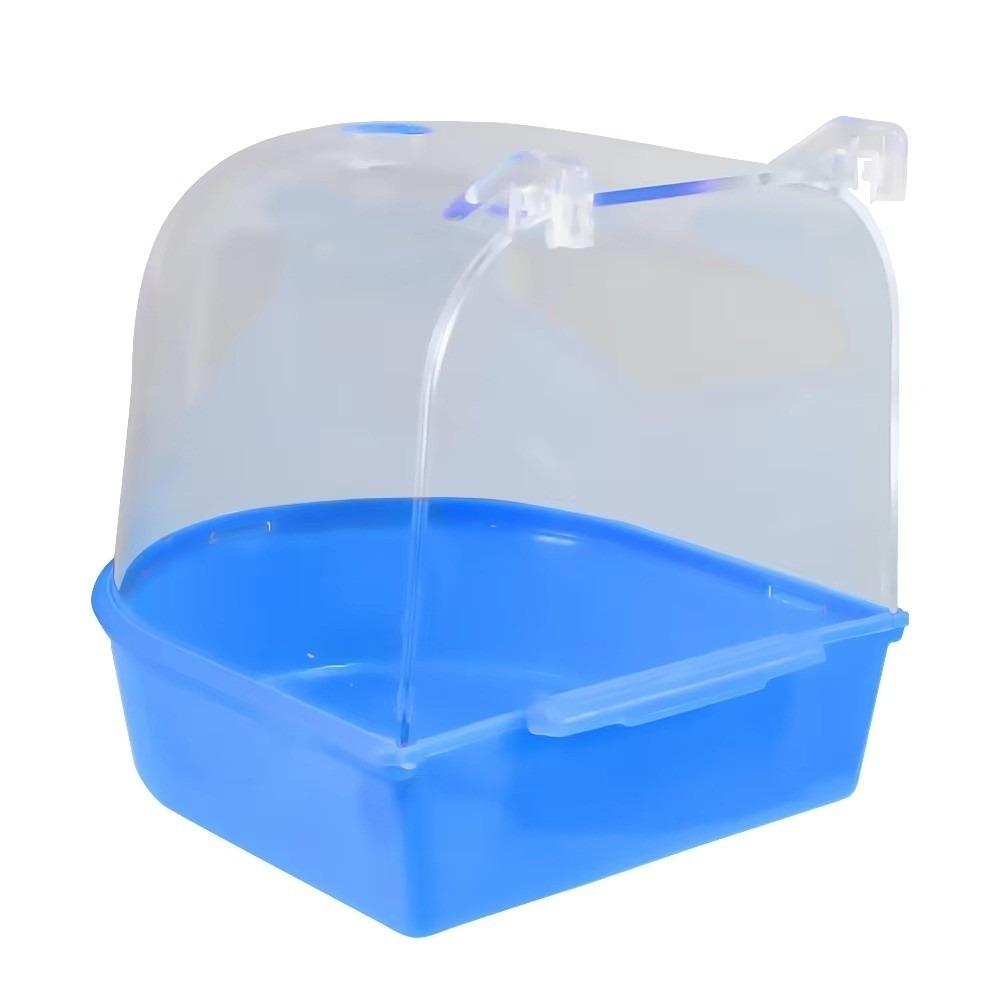 Набор для купания птиц Прозрачная подвесная купалка для птиц для крепления к клетке Пластиковая ванночка для попугая Водонепроницаемые износостойкие аксессуары для птичьей клетки