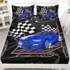 Разнообразный гоночный узор матрас трехкомпонентный цифровая печать комплект постельного белья для пары