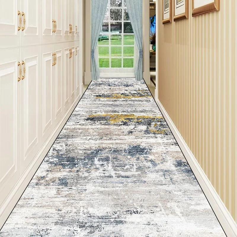 Скандинавский Абстрактный Вилла Длинный Коридор Ковровая Дорожка Холл Проход Домашний Большой Ковер Лестница Удобный Прочный Моющийся Напольный Коврик