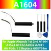 Новая батарея для Airpods 1-го 2-го A1604 A1602 A1523 A1722 A2032 A2031 Air Pods 1 2 Беспроводные наушники Зарядный кейс Коробка A1596