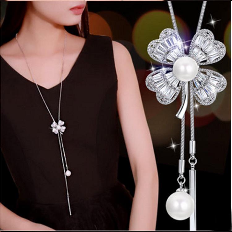 Элегантное ожерелье-цепочка с кисточкой для женщин - Универсальный, высококлассный европейский и американский дизайн для осенне-зимней моды