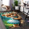1pc Anime Cartoon Design Office Chair Mat - Cute Bear with Bow Tie, Non-Slip Carpet for Home Decor, Suitable for All Seasons.H078