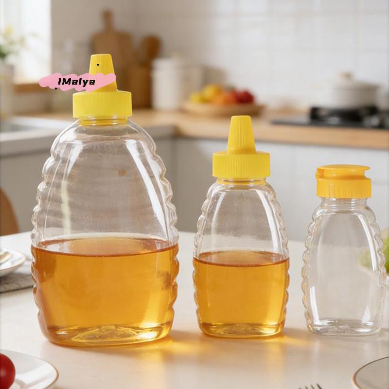 1 шт. Пластиковая бутылка для меда с дозатором, портативная, для салата / масла, с откидной крышкой, многоразовая, для приправ, герметичная, сжимаемая бутылка