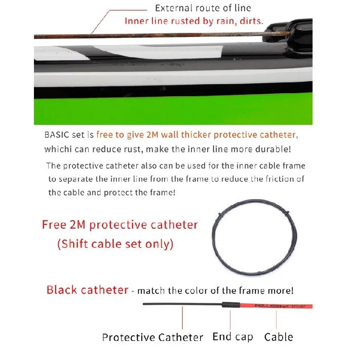Risk Universal Bicycle Transmission Line Bicycle Shift Derailleur Cable and Brake Cable Kit For Bicycle Shift Gear Brake kits
