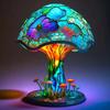 Magic Colorful Mushroom Lamp Decoration Ornaments Home Usb Connection Light Bulb Design Mushroom Dark Table Lamp Decoration