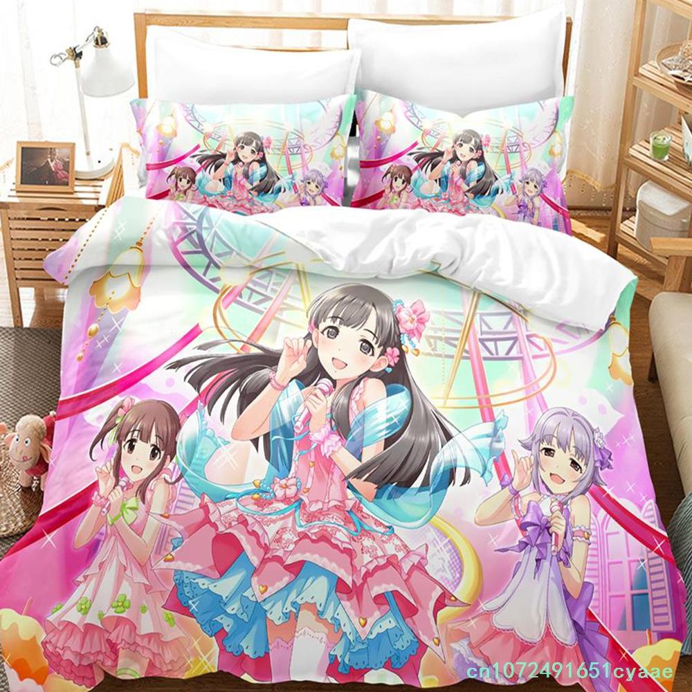 Новый Комплект Постельного Белья THE iDOLM@STER Cinderella Girls Starlight Stage Мультяшный Аниме Трехкомпонентный Комплект Для Взрослых Детей Спальни Комплекты Пододеяльников