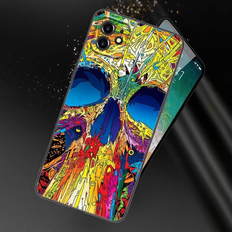 Чехол для телефона Psychedelic Trippy Art для Apple iPhone 13 12 Mini 11 Pro XS Max XR X 8 7 6S 6 Plus SE 2022 2020 5S 5 черный чехол