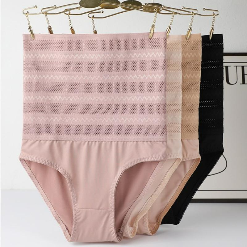 M-3XL Дышащие трусы с высокой талией для контроля живота Бесшовный корсет для подтяжки ягодиц Послеродовое восстанавливающее белье